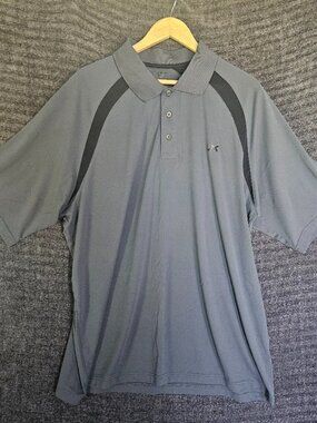 Gander Mountain GSX Polo Shirt Men's Size 2XL Black Gray Short Sleeve Golf